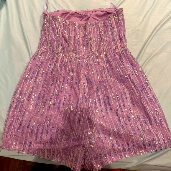 purple sequin romper - Picture 2 of 3